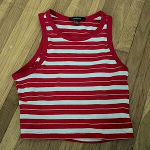 Red and white striped shirt perfect for the Fourth of July - ambiance